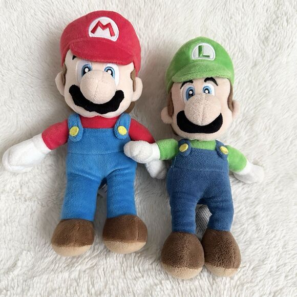 Little Buddy Mario And Luigi Bros 9” Plush Doll Stuffed Toy Nintendo - Picture 1 of 5